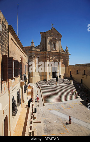 Malta, Gozo, Victoria, die Kathedrale in Victoria, Rabat. Stockfoto