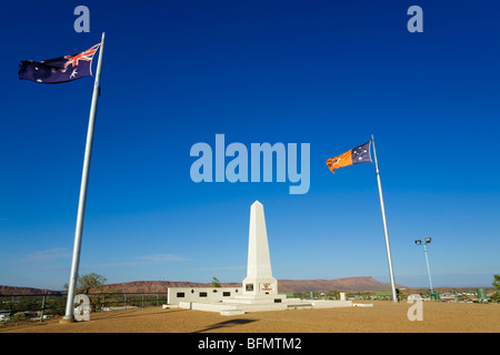Australien, Northern Territory, Alice Springs.  Kriegerdenkmal am Anzac Hill. Stockfoto