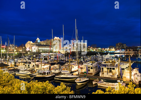 Kanada, British Columbia, Vancouver Island, Victoria, James Bay Innenhafen Stockfoto