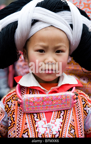 China, Provinz Guizhou, Sugao Dorf, lange Horn Miao Neujahrsfest festival Stockfoto