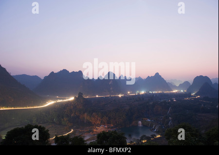 China, Provinz Guangxi, Detian Wasserfall, China und Vietnam transnationalen Wasserfall Stockfoto