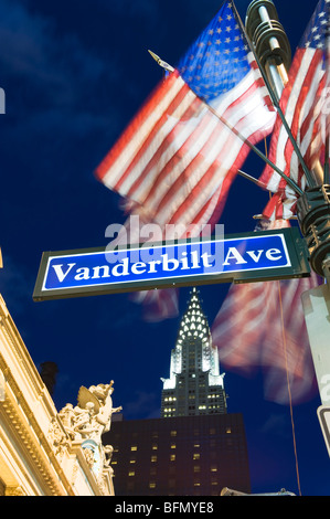 USA, New York State, New York City, Manhattan, Chrysler Building, Grand Central Station, Vanderbilt Avenue Stockfoto