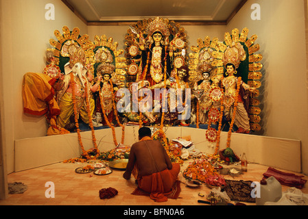 Durga puja Festival; Göttin Idol; Kalkutta; Kolkata; Westbengalen; Indien; Asien Stockfoto