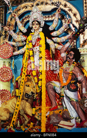 Durga Puja Festival; Göttin Idol; Dadar; Bombay; Mumbai; Maharashtra; Indien; Asien Stockfoto
