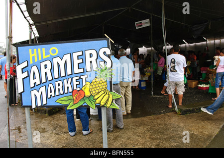Hilo Bauernmarkt, Big Island Hawaii. Stockfoto