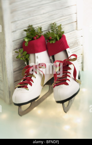 Urlaub-Schlittschuhe Stockfoto