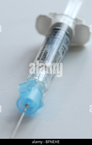 Grippeimpfstoff für die Grippesaison 2009/2010 hergestellt.  Der Markenname dieses Präparats ist Fluarix Stockfoto