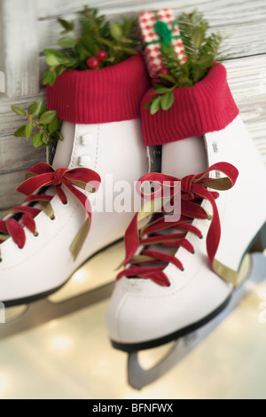 Urlaub-Schlittschuhe Stockfoto