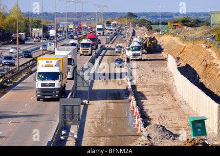 M25 Autobahn Erweiterung Bau-Projekt-Bau Stockfoto