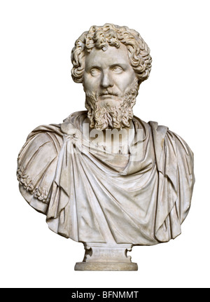 Büste von dem römischen Kaiser Septimius Severus in der Münchner Glyptothek, ca. 200. Stockfoto