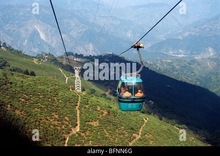 Seilbahn; Seilbahn; Seilbahn; Seilbahn; Rope Way; Darjeeling; West Bengalen; Indien; asien Stockfoto