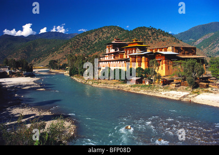 Punakha Dzong auch bekannt als Pungtang Dechen Photrang Dzong ist Verwaltungsstelle von Punakha Bhutan Stockfoto