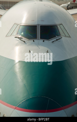 Boeing 747, Flughafen Hongkong Stockfoto