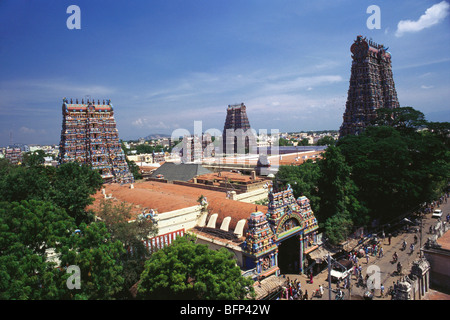 Meenakshi Amman Tempel; Minakshi Sundareshwara Tempel; Madurai; Tamil Nadu; Indien; asien Stockfoto