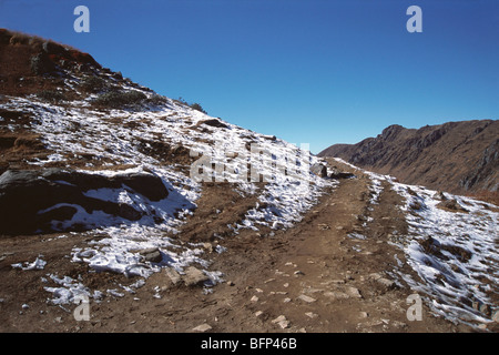 Nathu la Nathu Mountain pass Road Sikkim, Indien Stockfoto