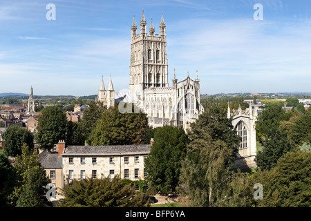 Kathedrale von Gloucester. Eine Panorama Version dieses Bildes ist verfügbar unter BEPH1M. Stockfoto