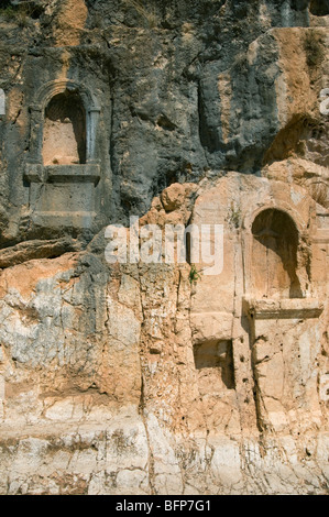 Baneas Nationalpark Quelle des Jordans, Tempel für den Gott Pan Stockfoto