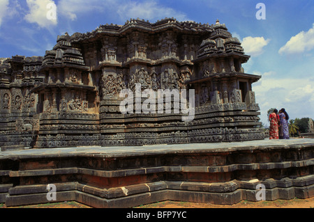 Hoysaleshwara Tempel; Halebeedu; Halebidu; Halebid; Hassan; Karnataka; Indien; Asien Stockfoto