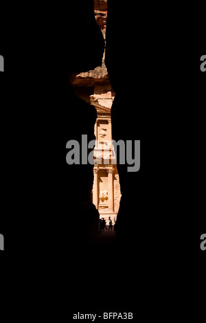 Petra, Jordanien - die Schatzkammer (Al Khazneh) Stockfoto