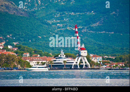 Super yacht Queen K am Yachthafen Porto Montenegro, Tivat, Montenegro Stockfoto