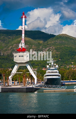 Super yacht Queen K am Yachthafen Porto Montenegro, Tivat, Montenegro Stockfoto