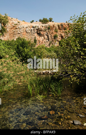 Baneas Nationalpark Quelle des Jordans, Tempel für den Gott Pan Stockfoto