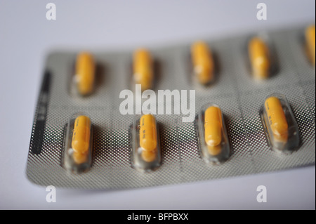 Tamiflu Kapseln Tabletten, das Medikament zur Behandlung von Schweinegrippe Stockfoto