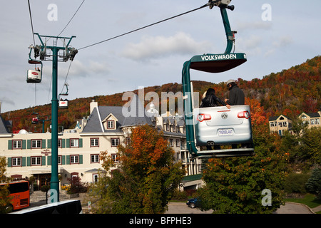 Seilbahn in Mont Tremblant, Quebec, Kanada Stockfoto