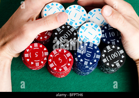 Gewinne Poker-chips Stockfoto