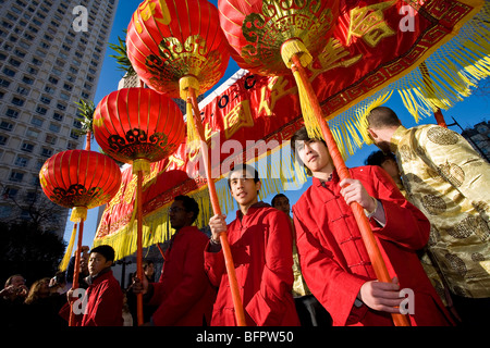 CHINESISCH NEUJAHR, CHINATOWN, PARIS Stockfoto