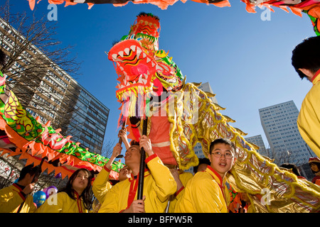 CHINESISCH NEUJAHR, CHINATOWN, PARIS Stockfoto