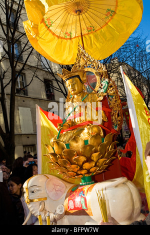 NEUE JAHR CHINES, CHINATOWN, PARIS Stockfoto