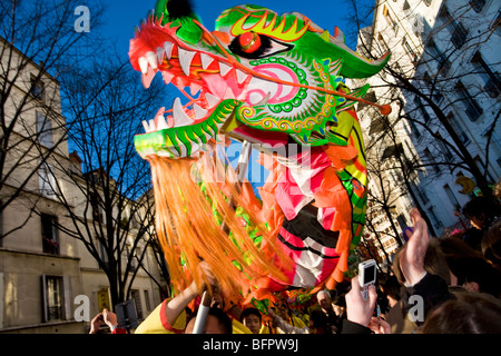 CHINESISCH NEUJAHR, CHINATOWN, PARIS Stockfoto