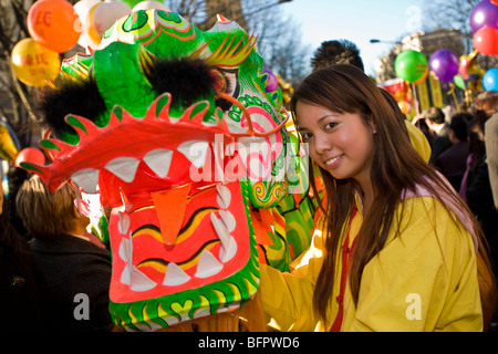 CHINESISCH NEUJAHR, CHINATOWN, PARIS Stockfoto