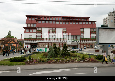 Typische Gebäude in Sibiu-Rumänien-Osteuropa Stockfoto