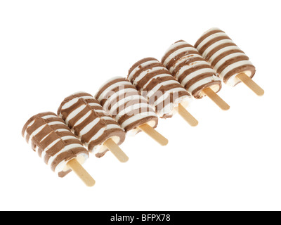 Schokolade Eis am Stiehl Stockfoto