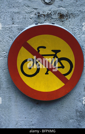 SOA 66626: Kein Fahrrad Schild an Wand Stockfoto