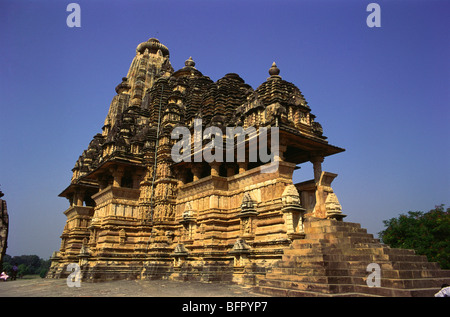 NMK 66837: Vishwanath Tempel westliche Gruppe; Khajuraho; Madhya Pradesh; Indien Stockfoto