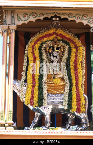 MAA 66953: Ganesha Urchava Gottheit im Karpaga Vinayagar Tempel in Pillaiyarpatti; Tamil Nadu; Indien Stockfoto