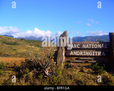 Panoramablick von Andringitra Nationalpark in der Provinz Fianarantsoa Stockfoto