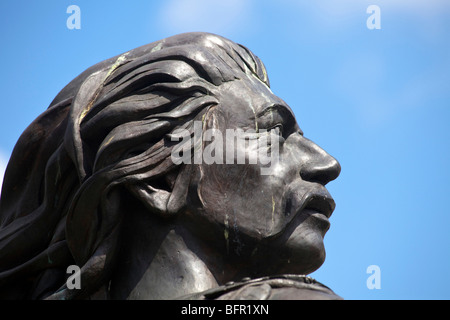 Statue von König Ethelbert, englischer Bretwalda in Canterbury, Kent. Stockfoto