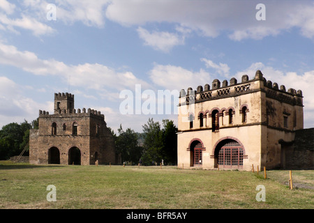 Ruinen des Kaiserpalastes in Gondar gebaut in den späten 1630ern Stockfoto