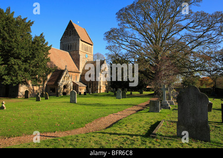 Kirche St. Lawrences am Castle Rising in Norfolk. Stockfoto