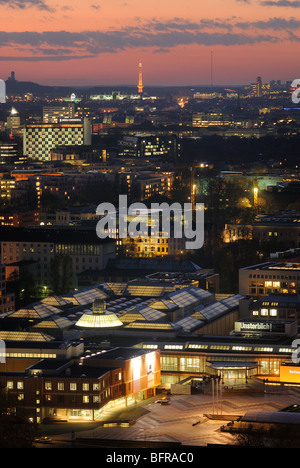 Berliner Skyline, Kulturforum, Philharmonie. Berlin. Deutschland. Europa. Stockfoto
