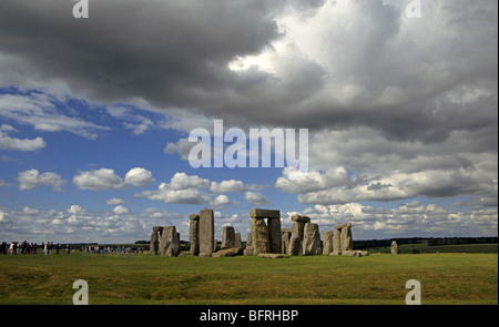 Stonehenge, ein steinernes Monument von Druiden in den Salisbury Plains in England gemacht Stockfoto