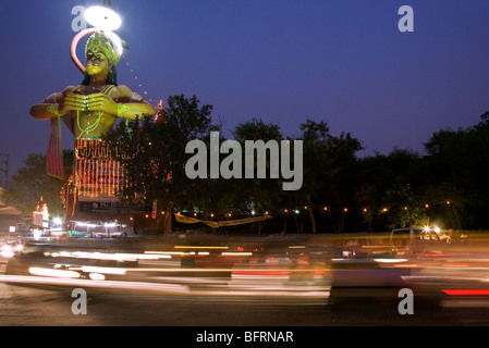 Hanuman-Tempel bei Nacht. Neu-Delhi. Indien Stockfoto