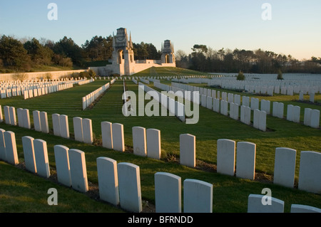 Etaples Militärfriedhof in der Nähe von Boulogne an der Nordwest-Küste von Frankreich Stockfoto