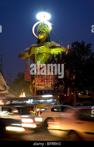 Hanuman-Tempel bei Nacht. Neu-Delhi. Indien Stockfoto