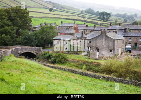Die winzigen Yorkshire Dales Dorf von Thwaite, Swaledale, North Yorkshire, UK Stockfoto