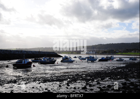 Ausblicke über die Bucht auf Rhos auf Meer Stockfoto